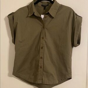 Banana Republic Olive Button-Up Shirt